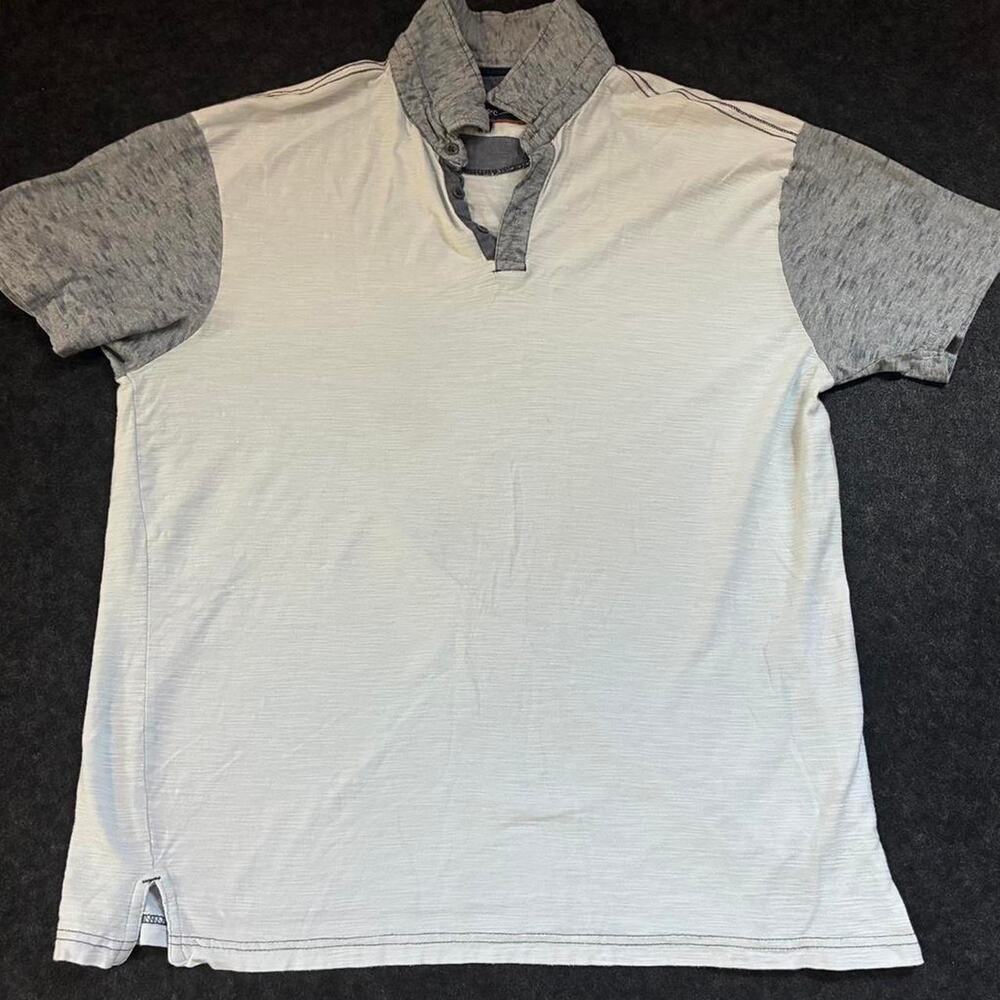 Fantastic grey and white polo shirt